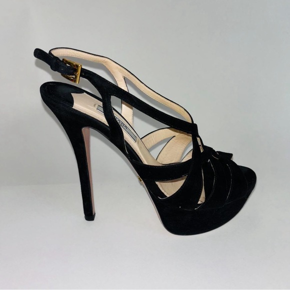 Prada CrissCross Slingback Heels Size 6.5 - Picture 3 of 5